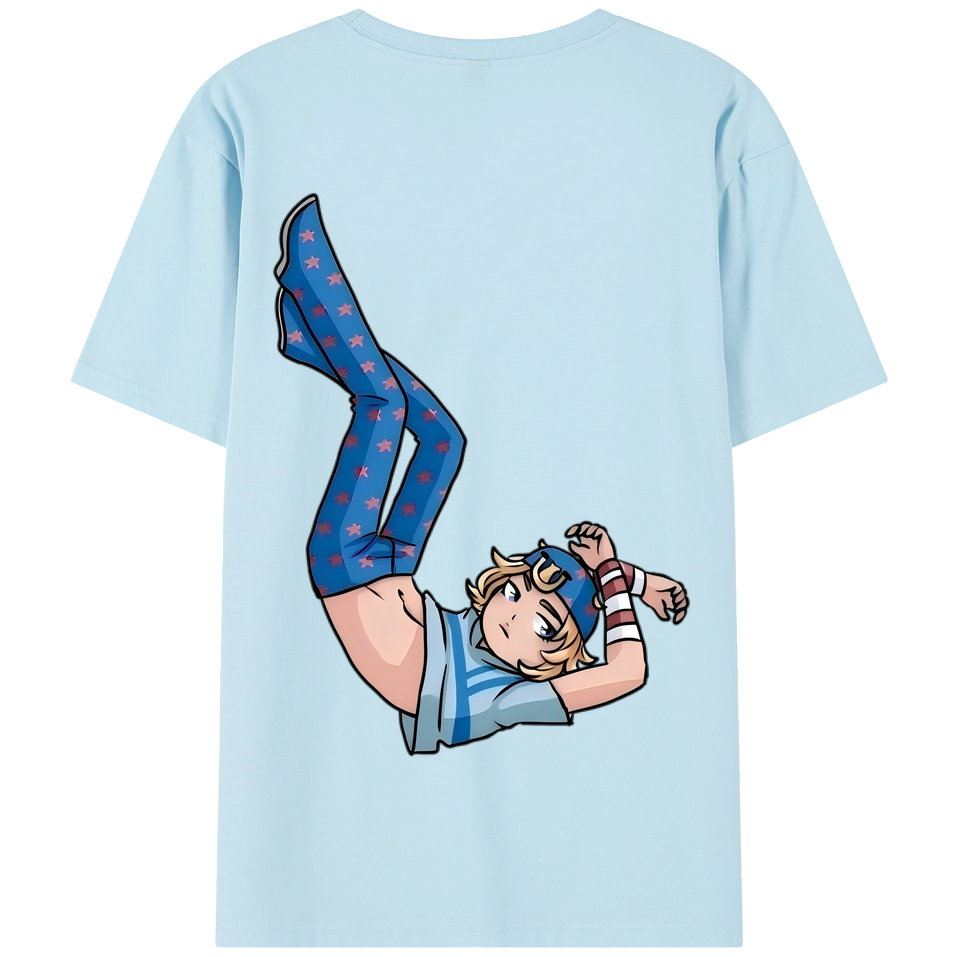 （画像用） ジョジョの奇妙な冒険 グイード?ミスタ JoJo's Bizarre Adventure Guido Mista 綿100％半袖Tシャツ（背面プリント）